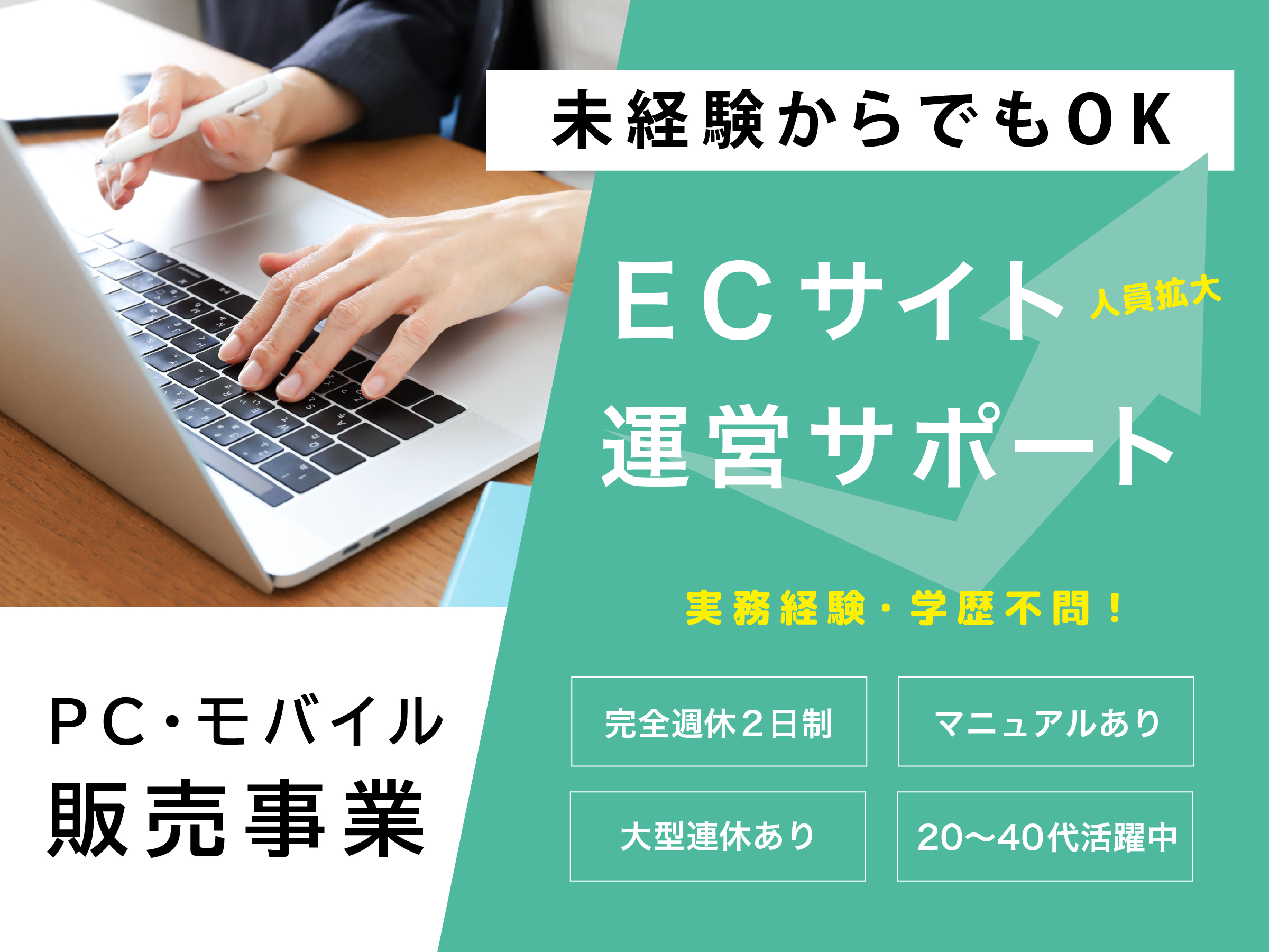 6月：増員募集！サイトや画像の編集＊月収例24万～＠車OK