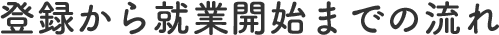 仕事紹介までの流れ
