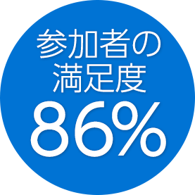 参加者の満足度86%