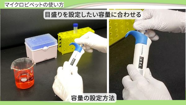 マイクロピペットの使い方イメージ